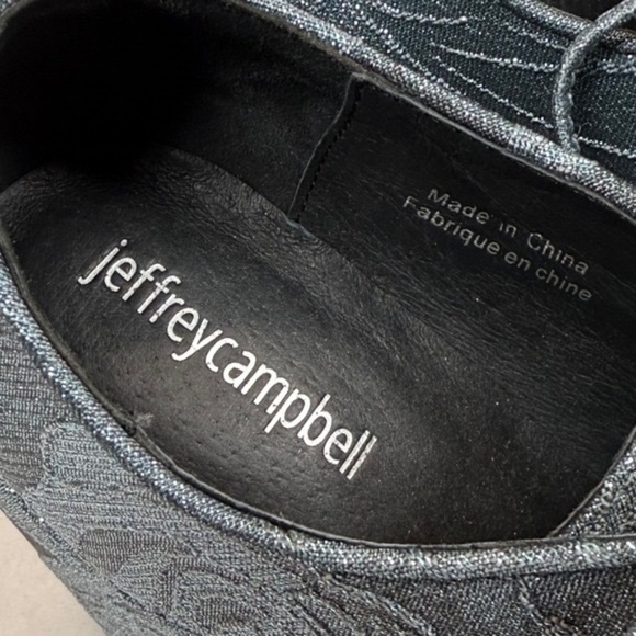 Jeffrey Campbell Shaggin Platform Heels Floral Lace Up Block Heel Shoes 8.5M - Picture 5 of 13